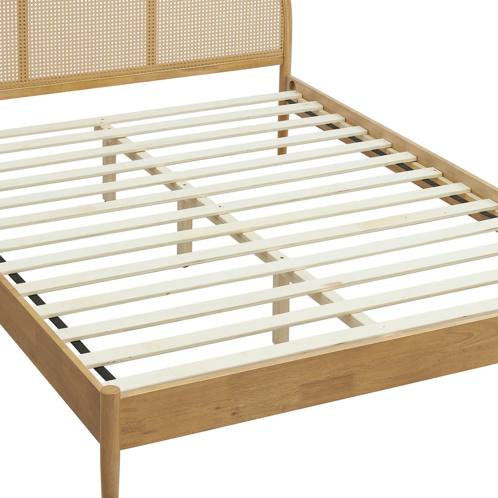 Odette Queen Arched Rattan Cane Platform Bed by Modway