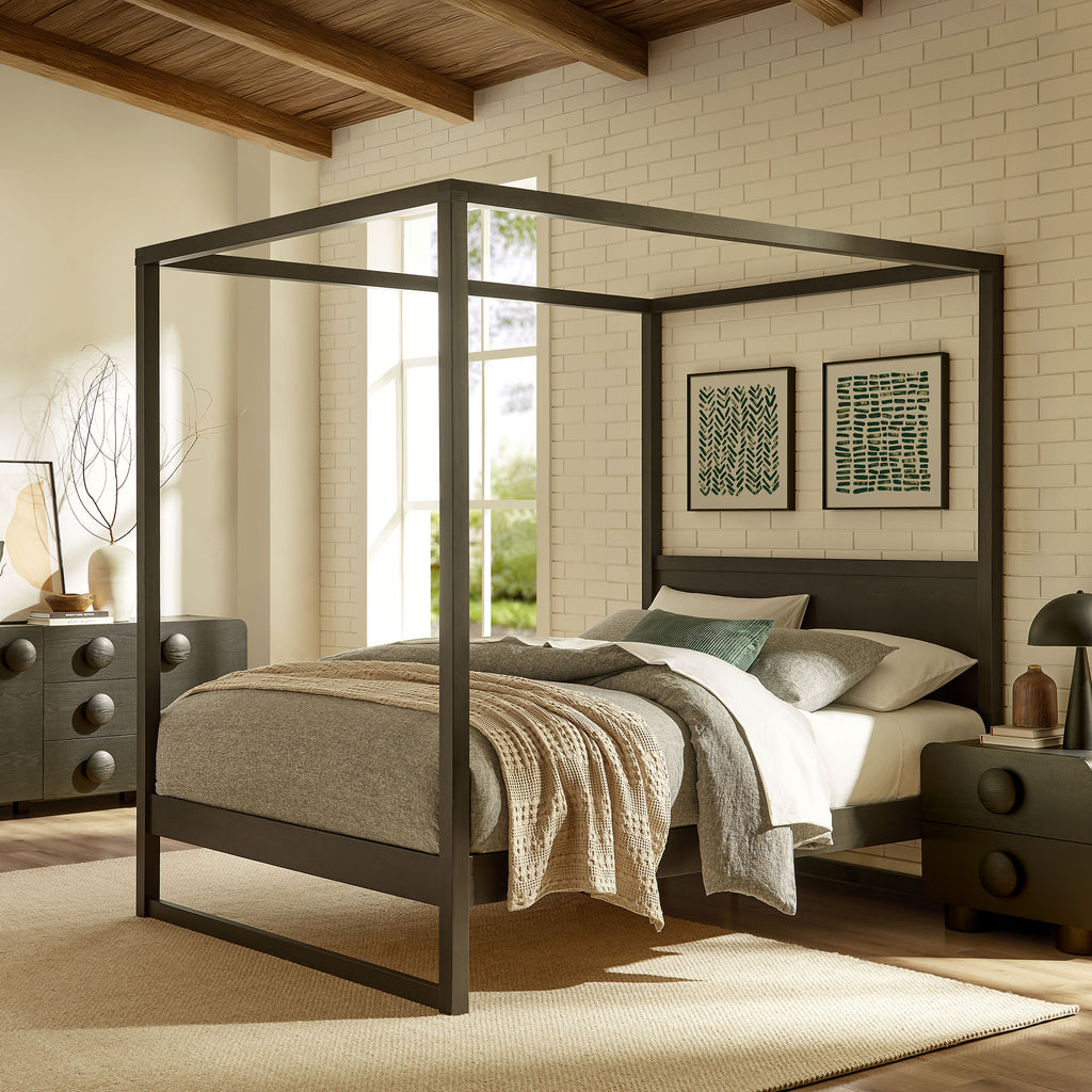 Alva Queen Wood Canopy Platform Bed by Modway