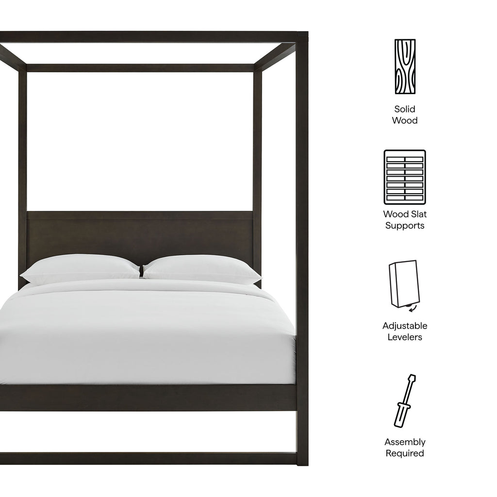 Alva King Wood Canopy Platform Bed by Modway