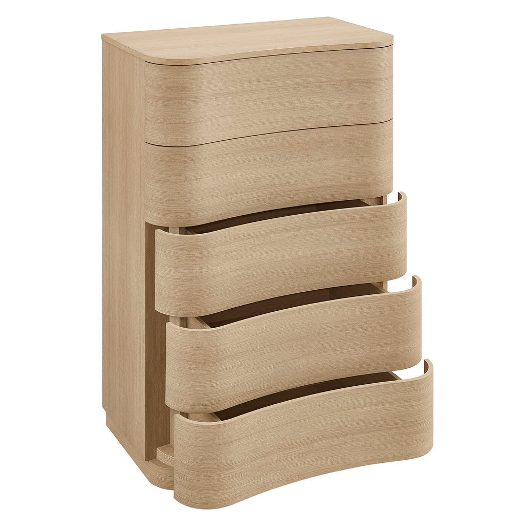 Mirae 5-Drawer Curved Dresser Chest of Drawers by Modway