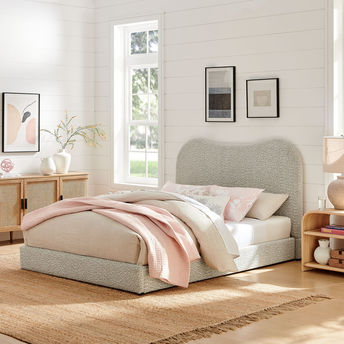 Seluna Boucle Queen Platform Bed by Modway