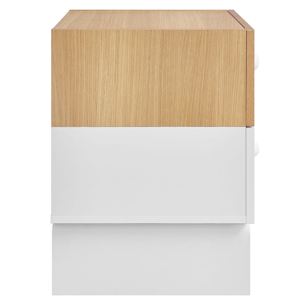 Nolia 2-Drawer Color Block Nightstand by Modway