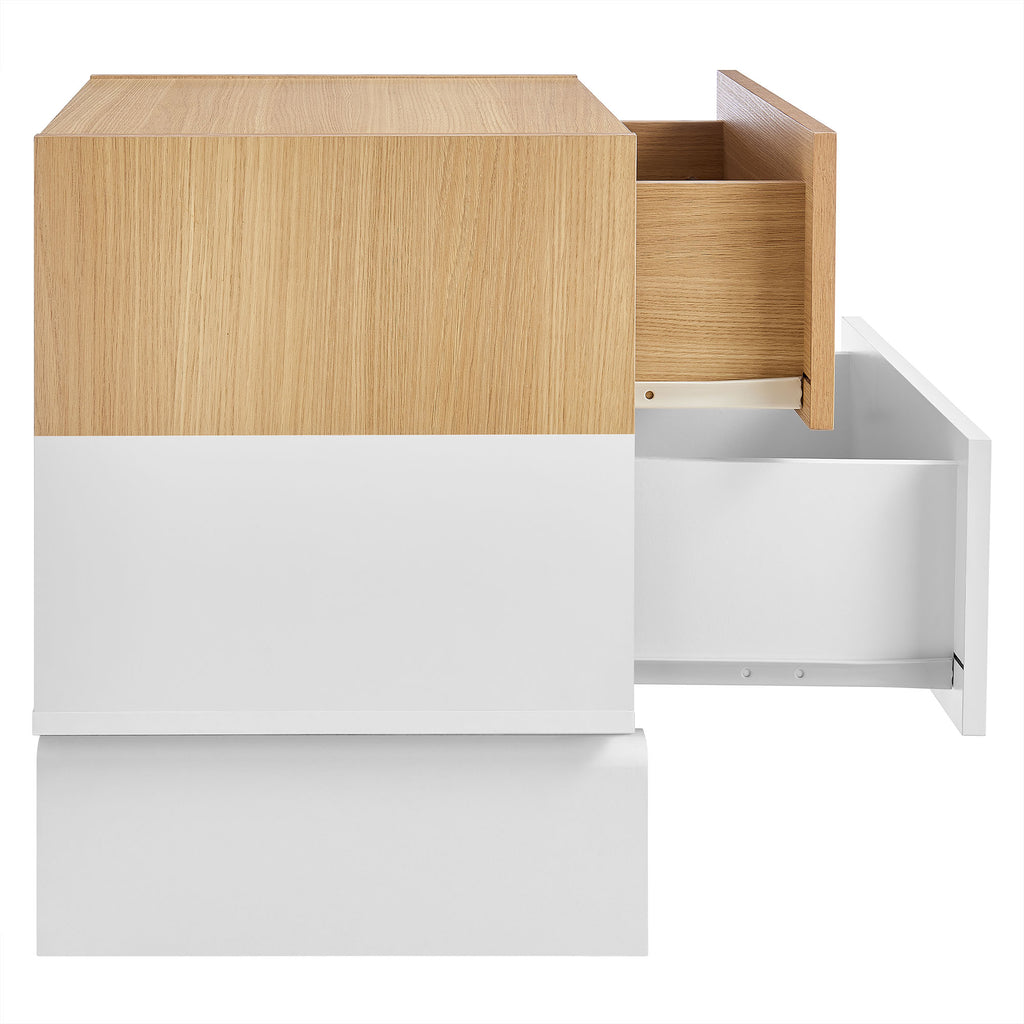 Nolia 2-Drawer Color Block Nightstand by Modway