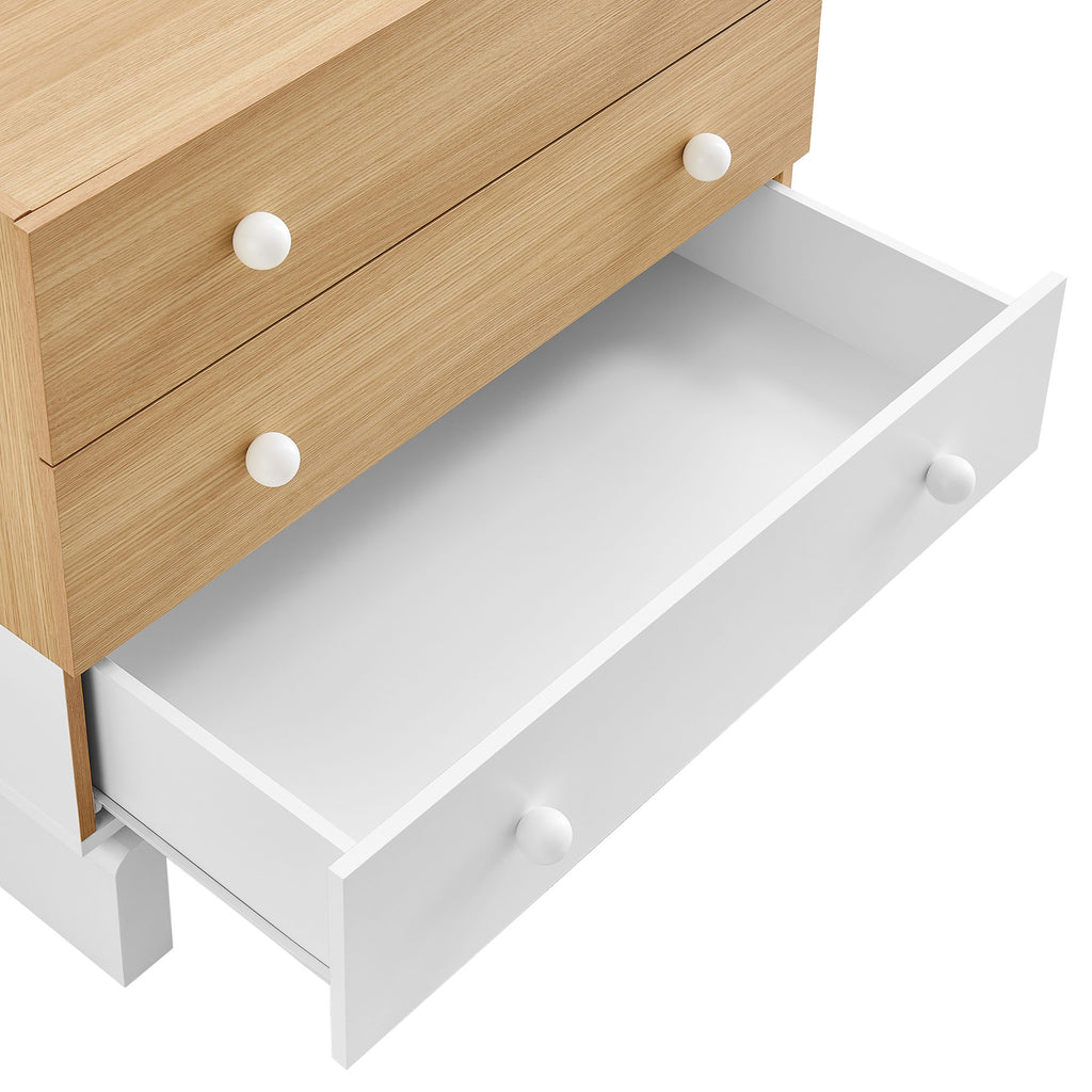 Nolia 3-Drawer Color Block Dresser by Modway
