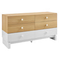 Nolia 6-Drawer Color Block Dresser by Modway