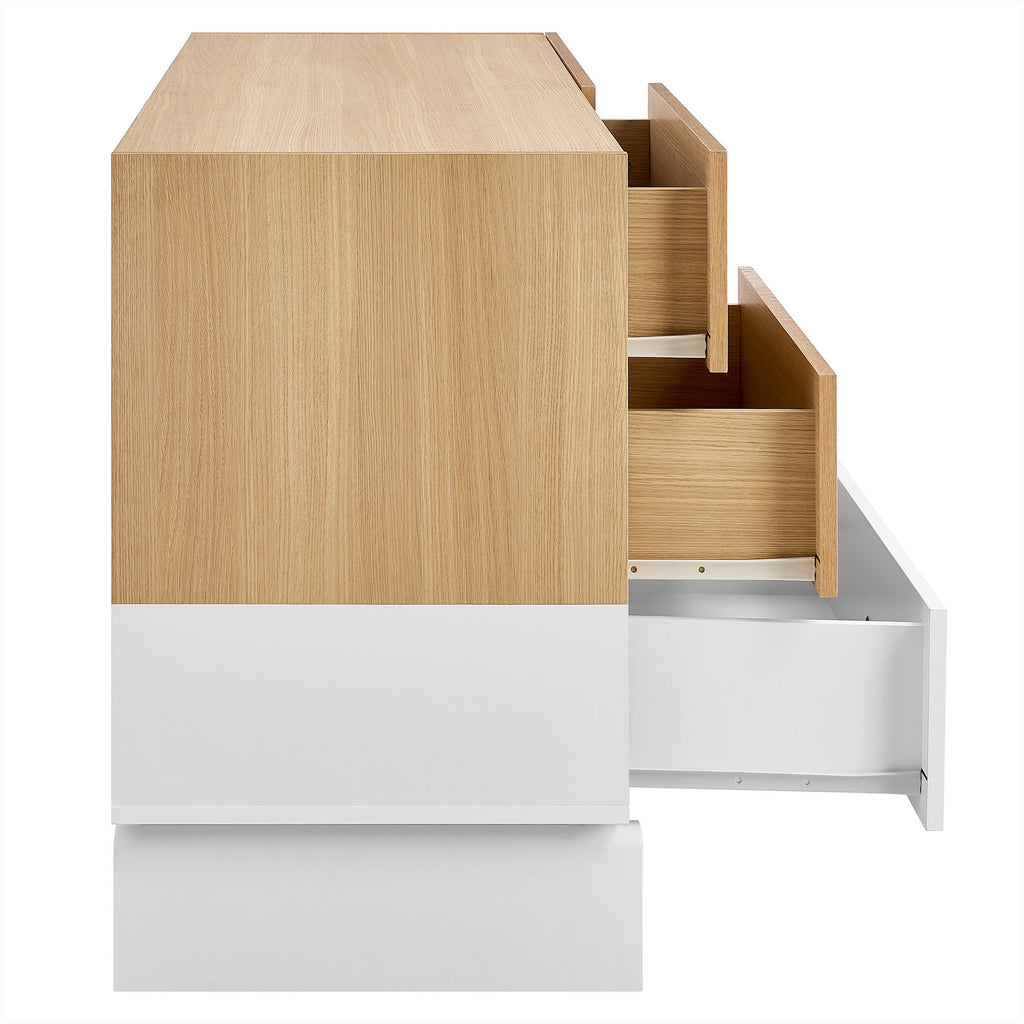 Nolia 6-Drawer Color Block Dresser by Modway