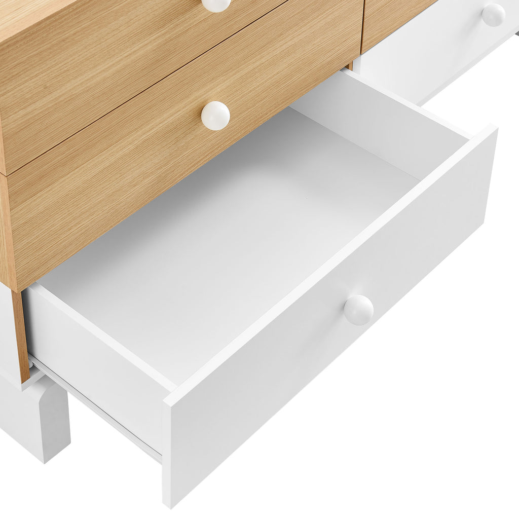 Nolia 6-Drawer Color Block Dresser by Modway