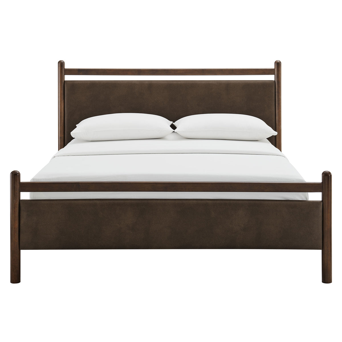Ginny Queen Size Vegan Leather Platform Bed Frame by Modway
