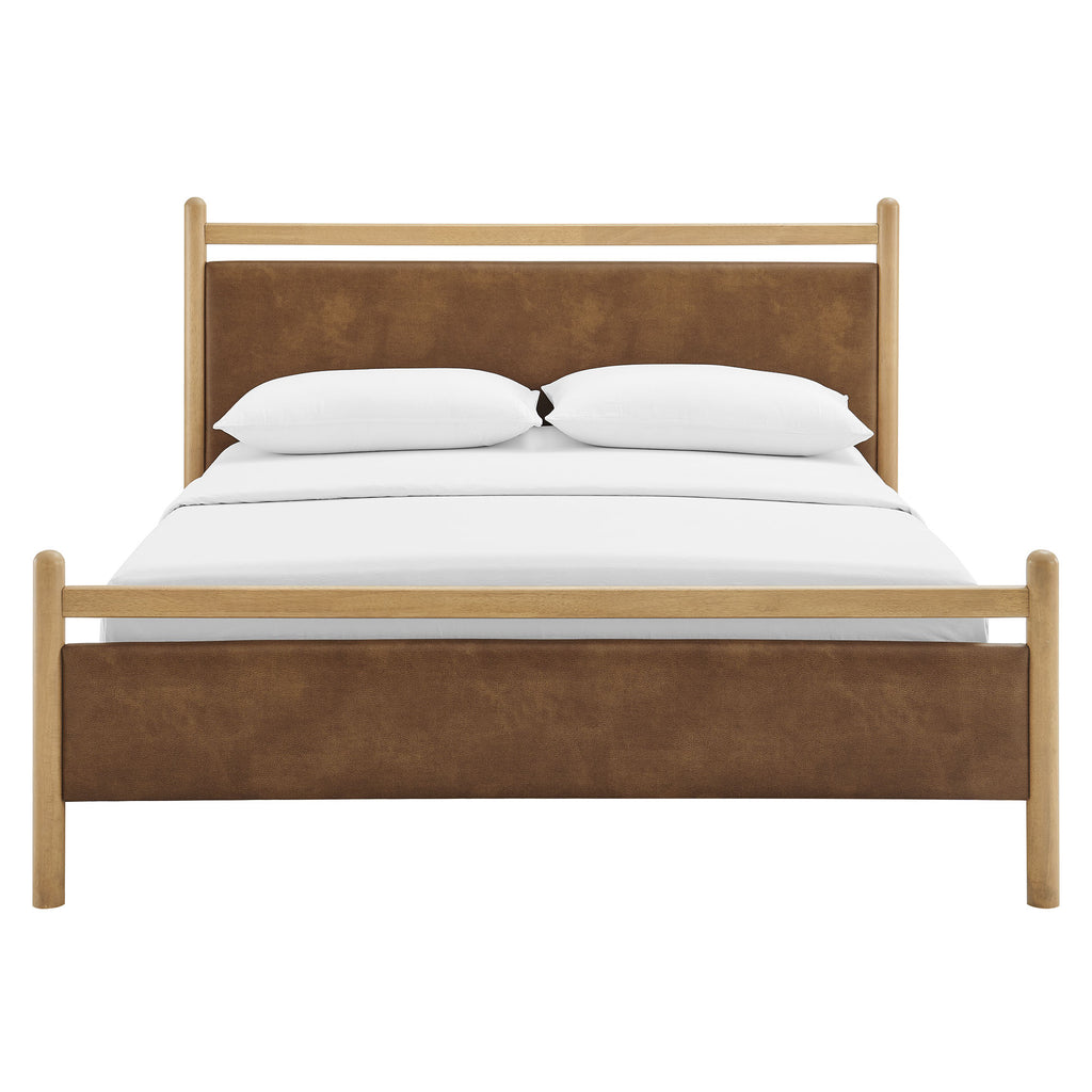 Ginny King Size Vegan Leather Platform Bed Frame by Modway