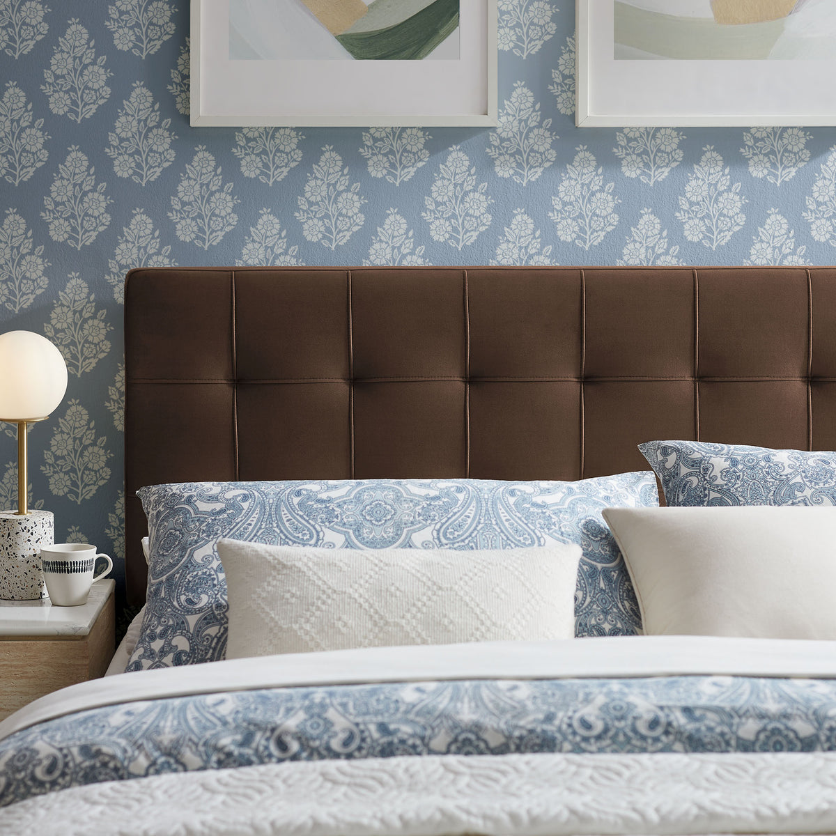 Lily Stain-Resistant Performance Velvet Queen Size Headboard by Modway