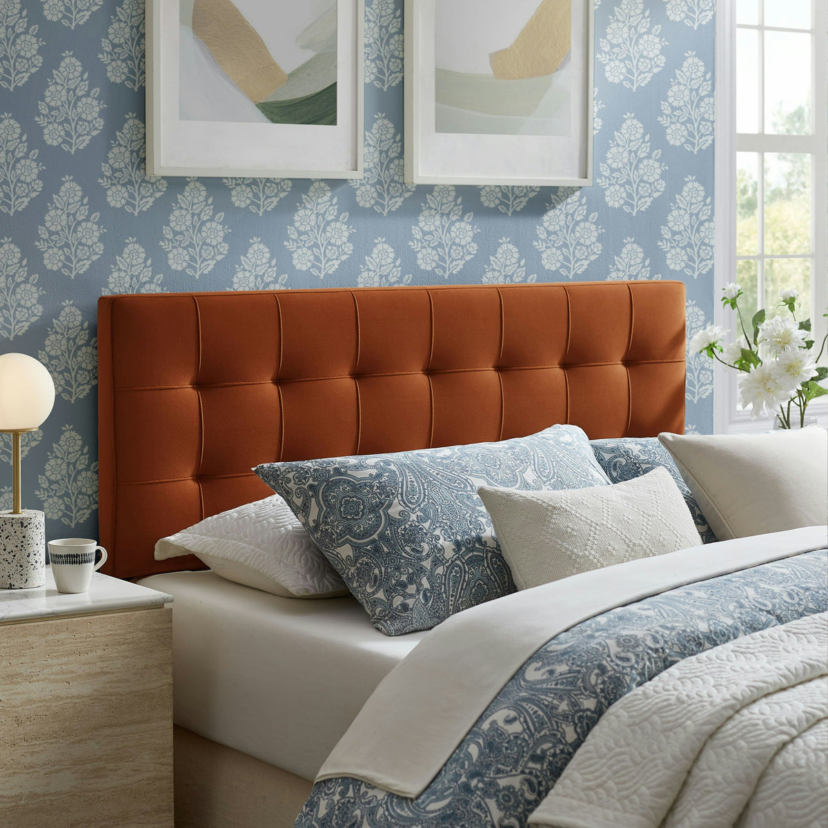 Lily Stain-Resistant Performance Velvet Queen Size Headboard by Modway