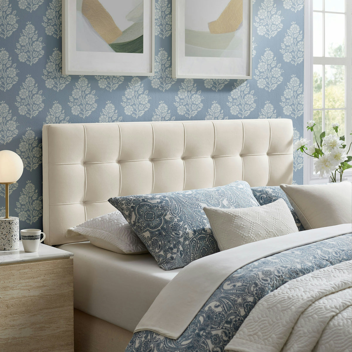 Lily Stain-Resistant Performance Velvet King Size Headboard by Modway