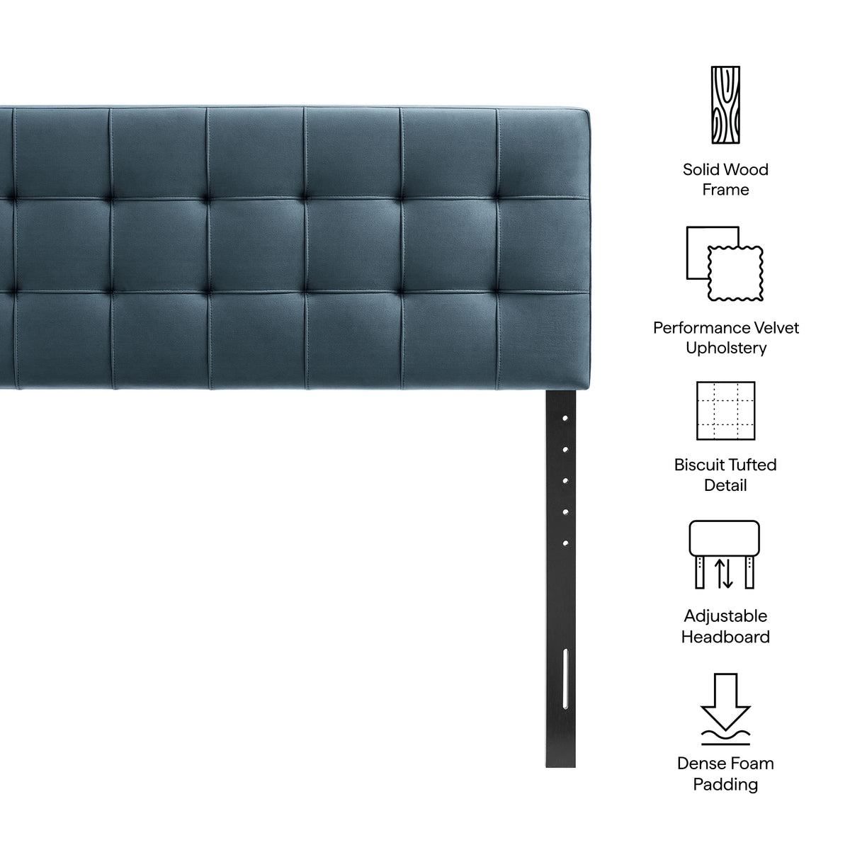 Lily Stain-Resistant Performance Velvet King Size Headboard by Modway