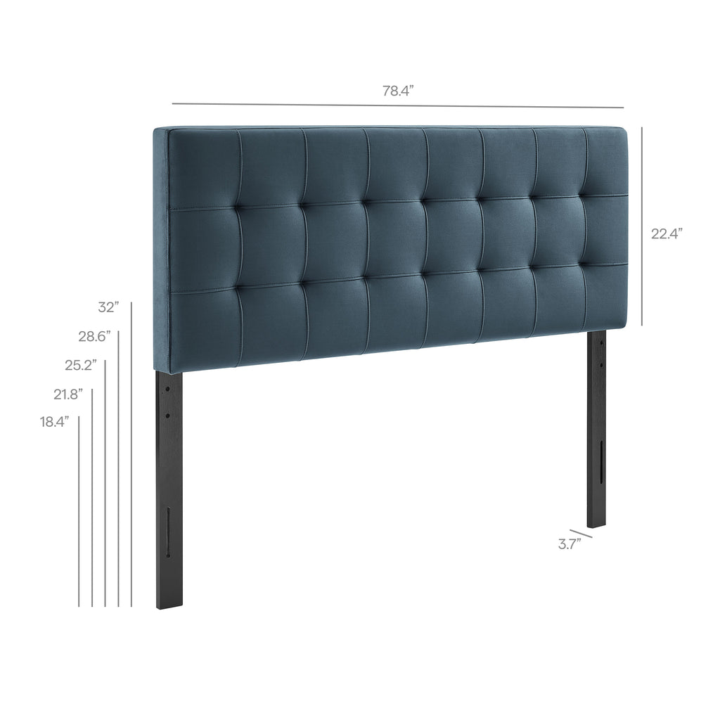 Lily Stain-Resistant Performance Velvet King Size Headboard by Modway