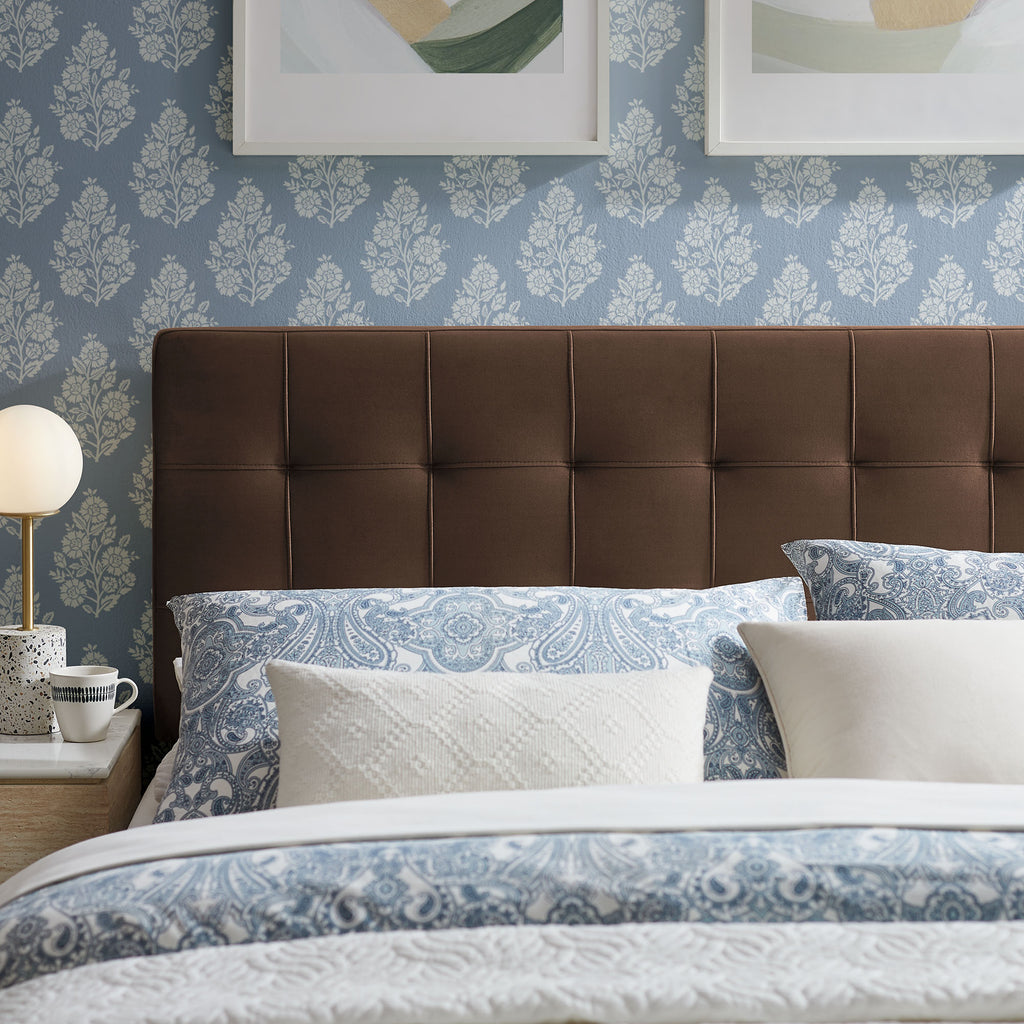 Lily Stain-Resistant Performance Velvet King Size Headboard by Modway