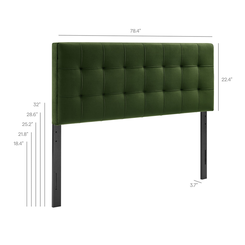 Lily Stain-Resistant Performance Velvet King Size Headboard by Modway