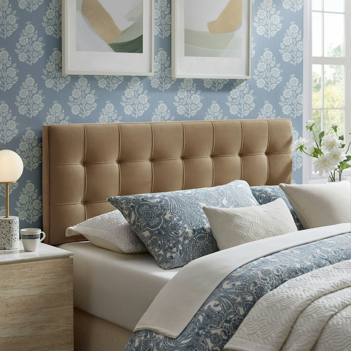 Lily Stain-Resistant Performance Velvet King Size Headboard by Modway