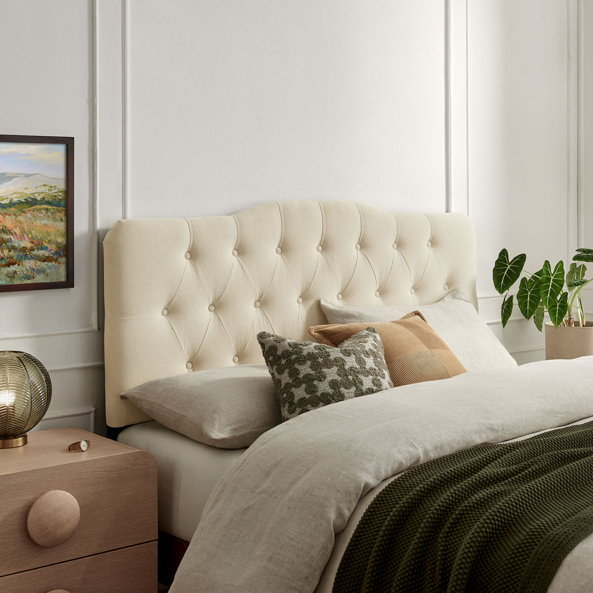 Annabel Premium Linen Blend Full Headboard by Modway