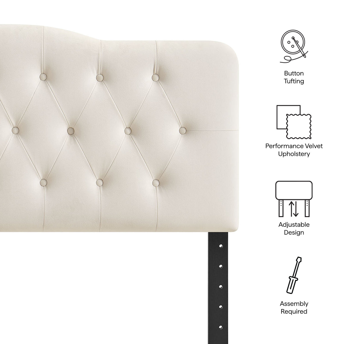 Annabel Stain-Resistant Performance Velvet Queen Headboard by Modway