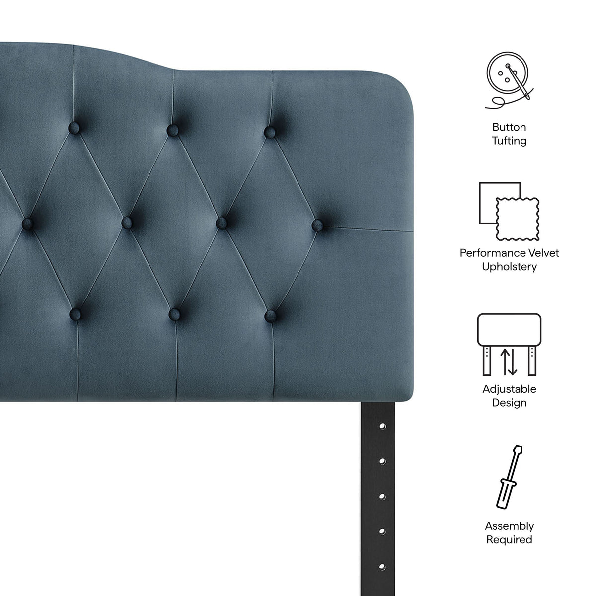 Annabel Stain-Resistant Performance Velvet Queen Headboard by Modway