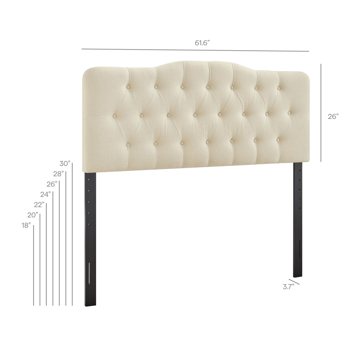 Annabel Premium Linen Blend Queen Headboard by Modway