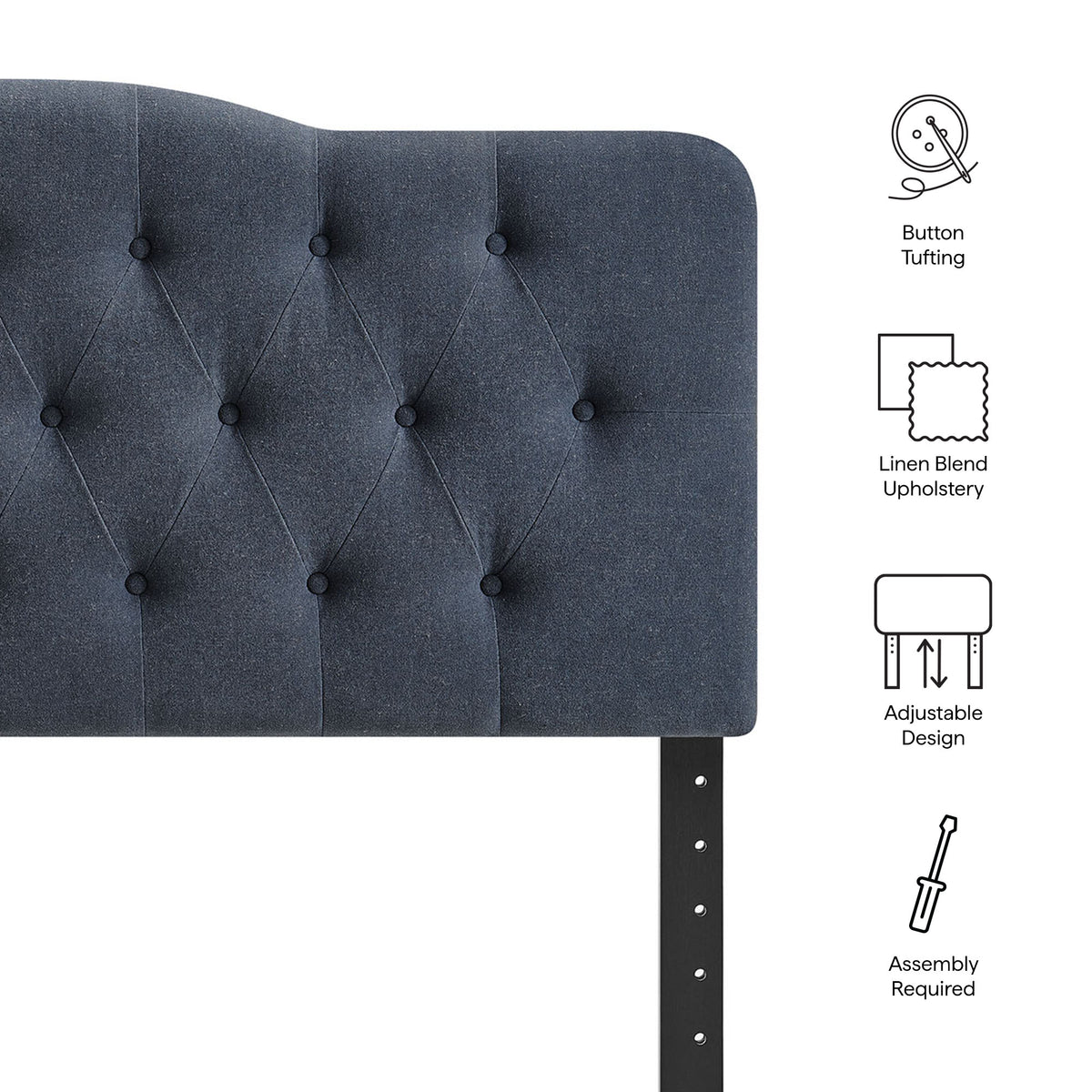 Annabel Premium Linen Blend King Headboard by Modway