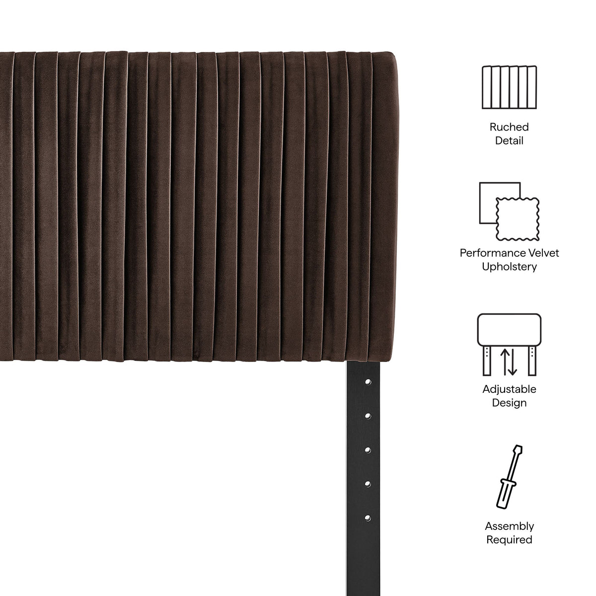 Eloise Stain-Resistant Performance Velvet Twin Headboard by Modway