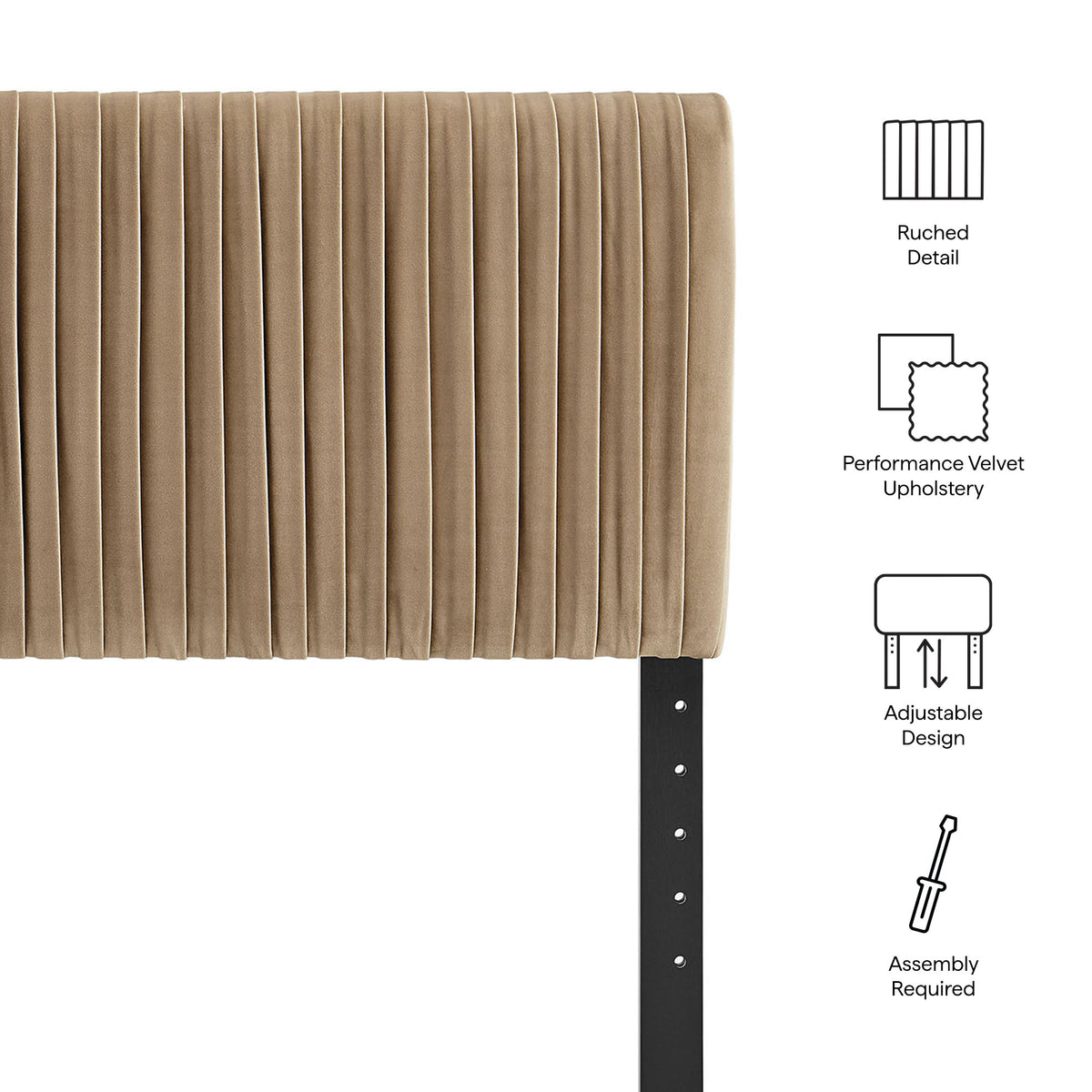 Eloise Stain-Resistant Performance Velvet Full Headboard by Modway