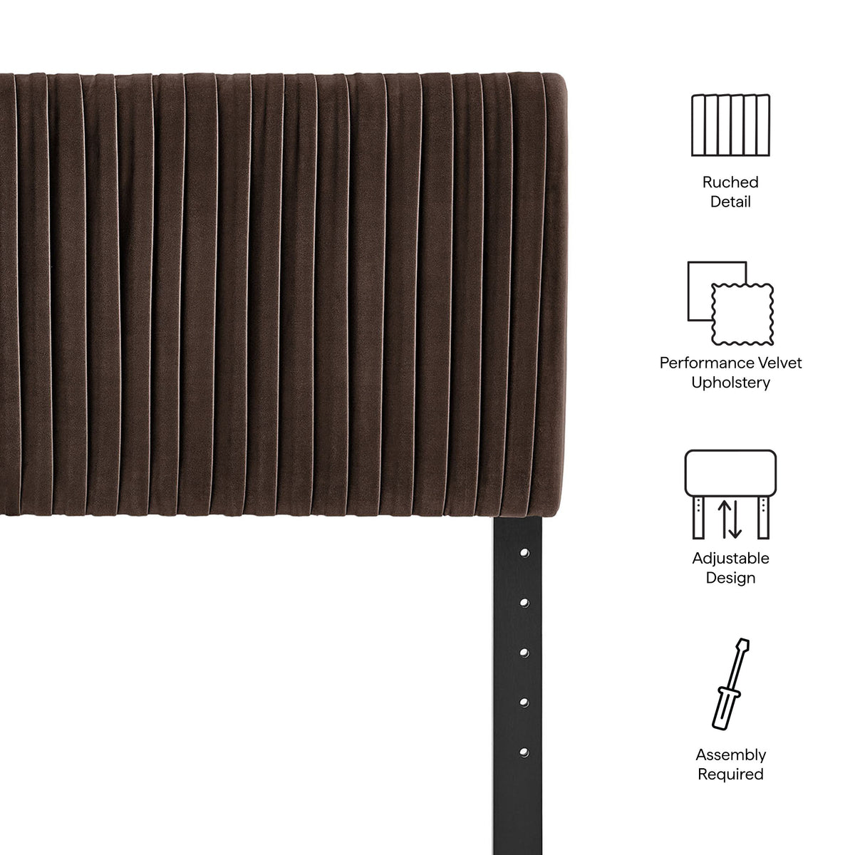 Eloise Stain-Resistant Performance Velvet King Headboard by Modway