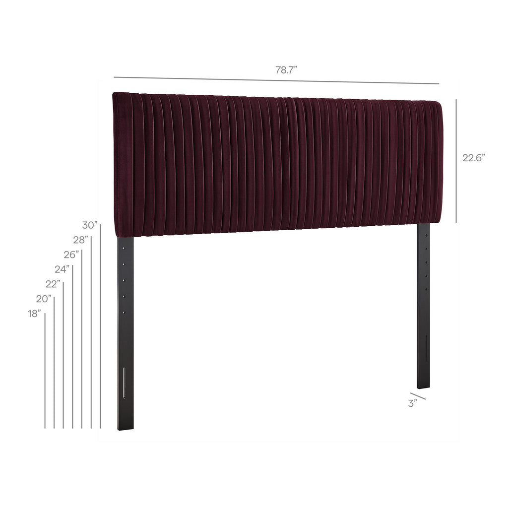 Eloise Stain-Resistant Performance Velvet King Headboard by Modway