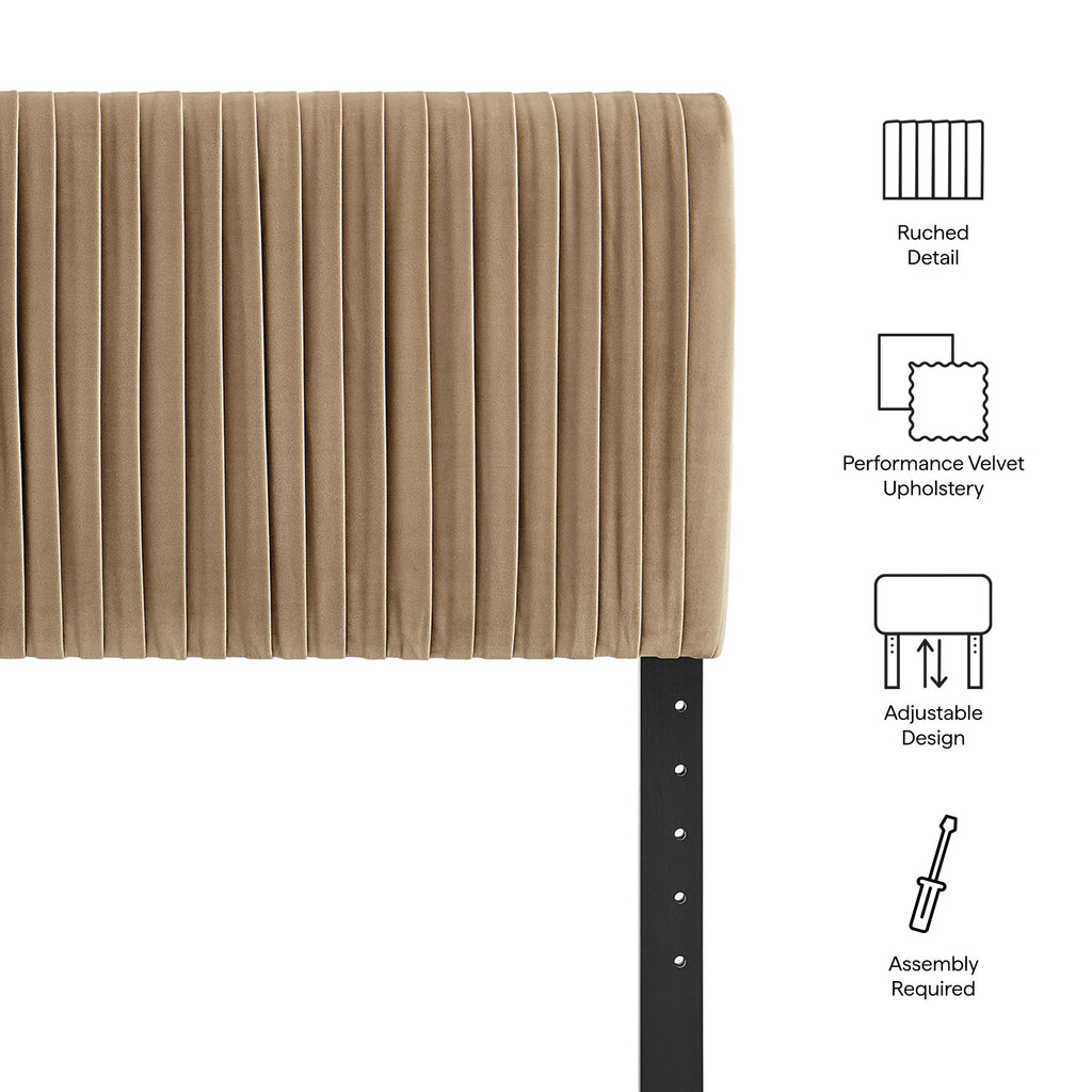 Eloise Stain-Resistant Performance Velvet King Headboard by Modway