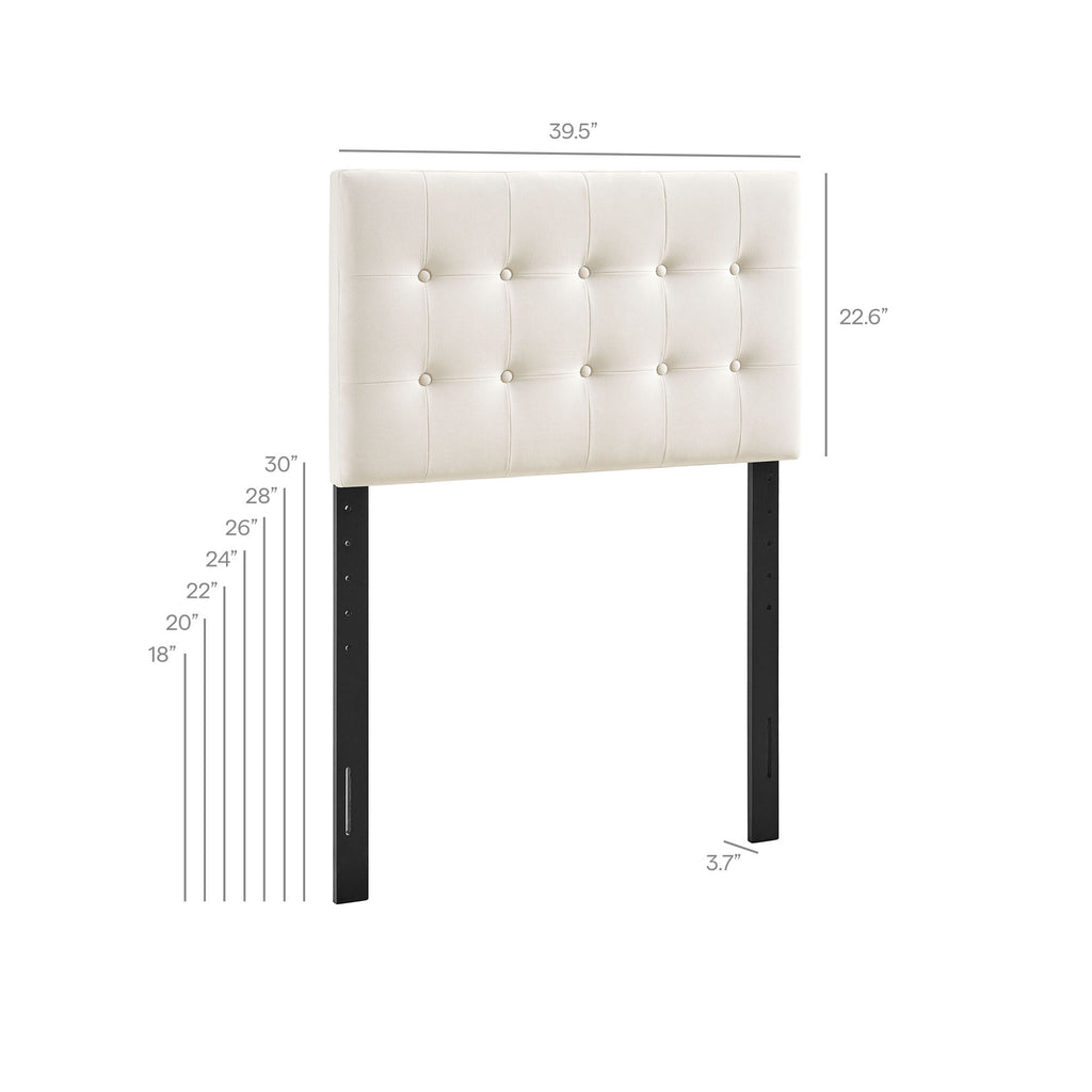 Emily Stain-Resistant Performance Velvet Twin Size Headboard by Modway