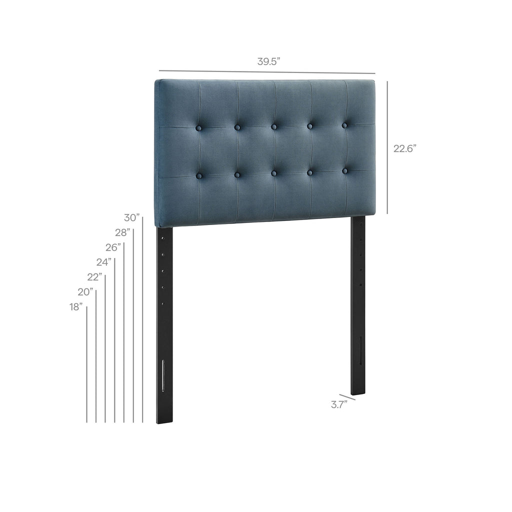 Emily Stain-Resistant Performance Velvet Twin Size Headboard by Modway