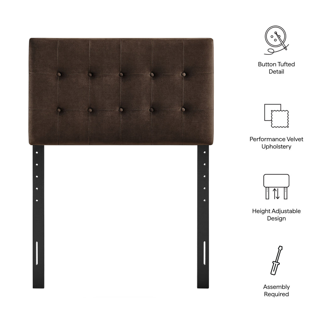 Emily Stain-Resistant Performance Velvet Twin Size Headboard by Modway