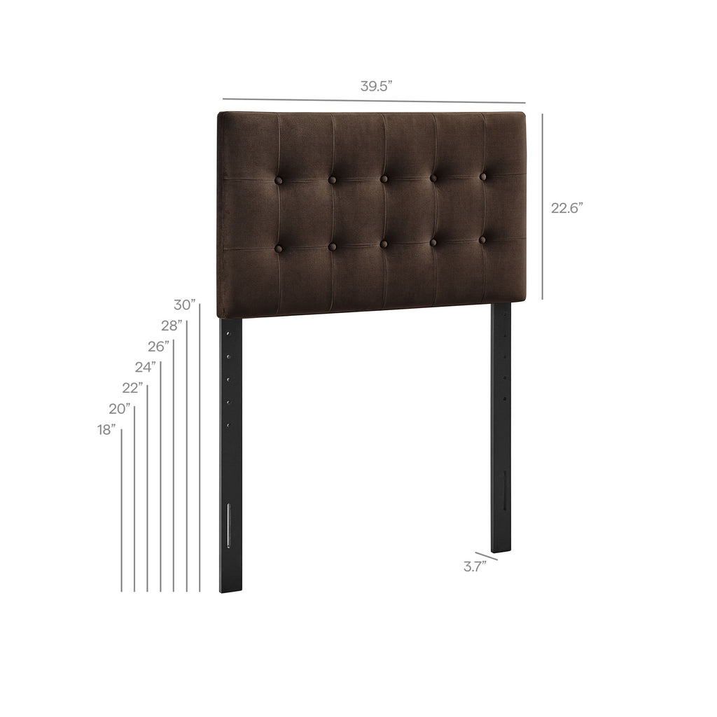 Emily Stain-Resistant Performance Velvet Twin Size Headboard by Modway
