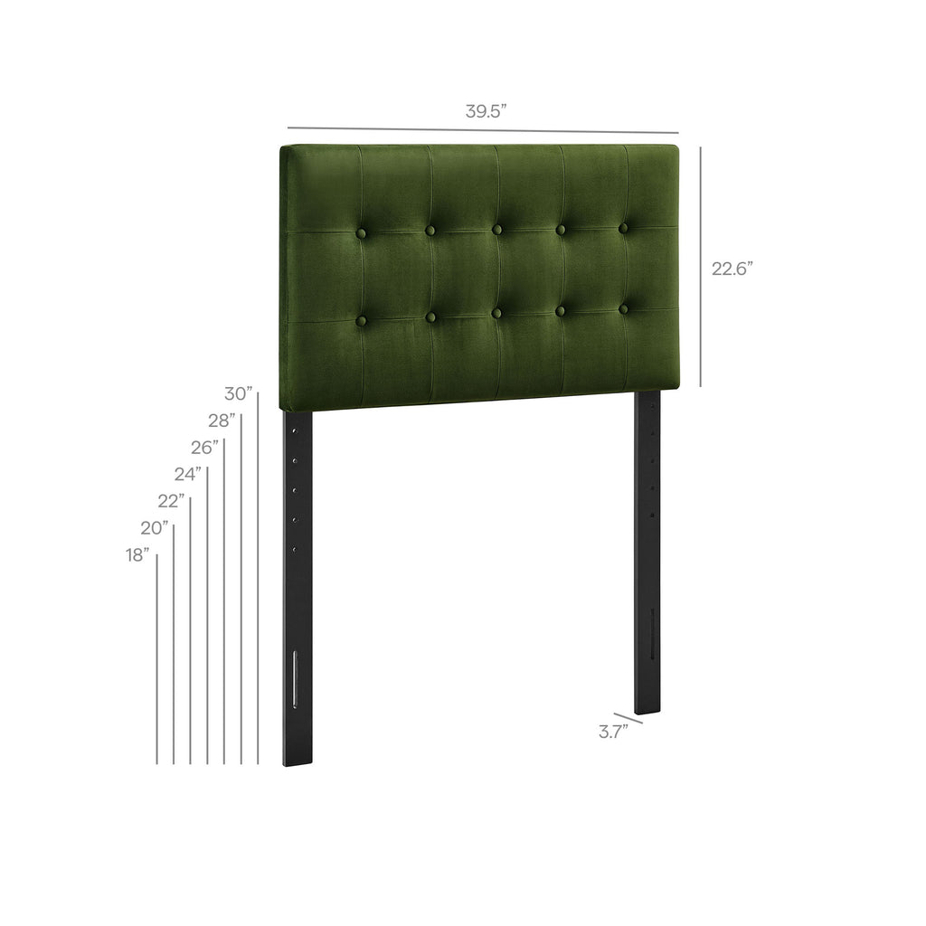 Emily Stain-Resistant Performance Velvet Twin Size Headboard by Modway