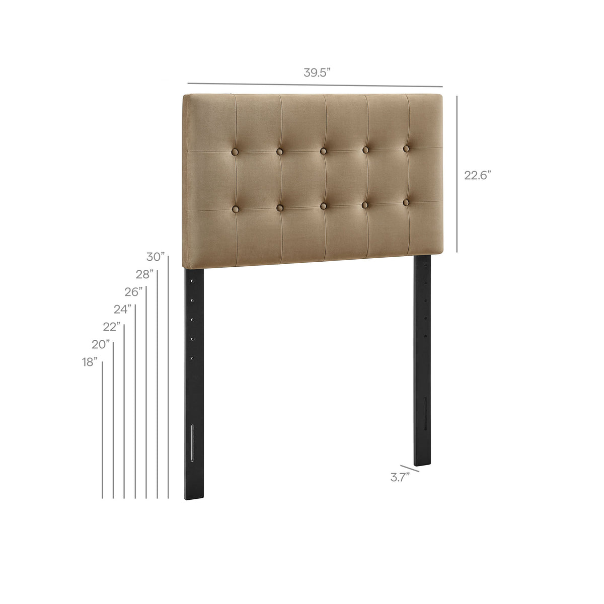 Emily Stain-Resistant Performance Velvet Twin Size Headboard by Modway