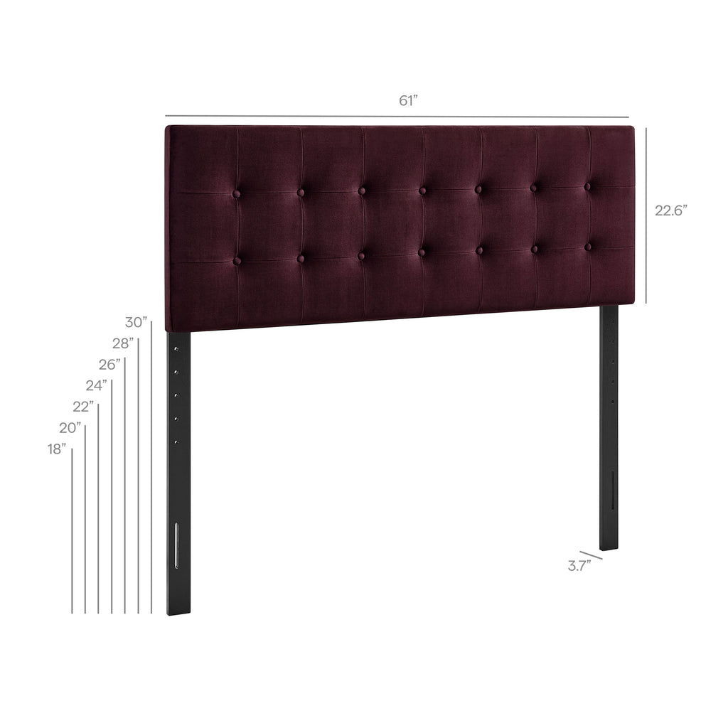 Emily Stain-Resistant Performance Velvet Queen Size Headboard by Modway