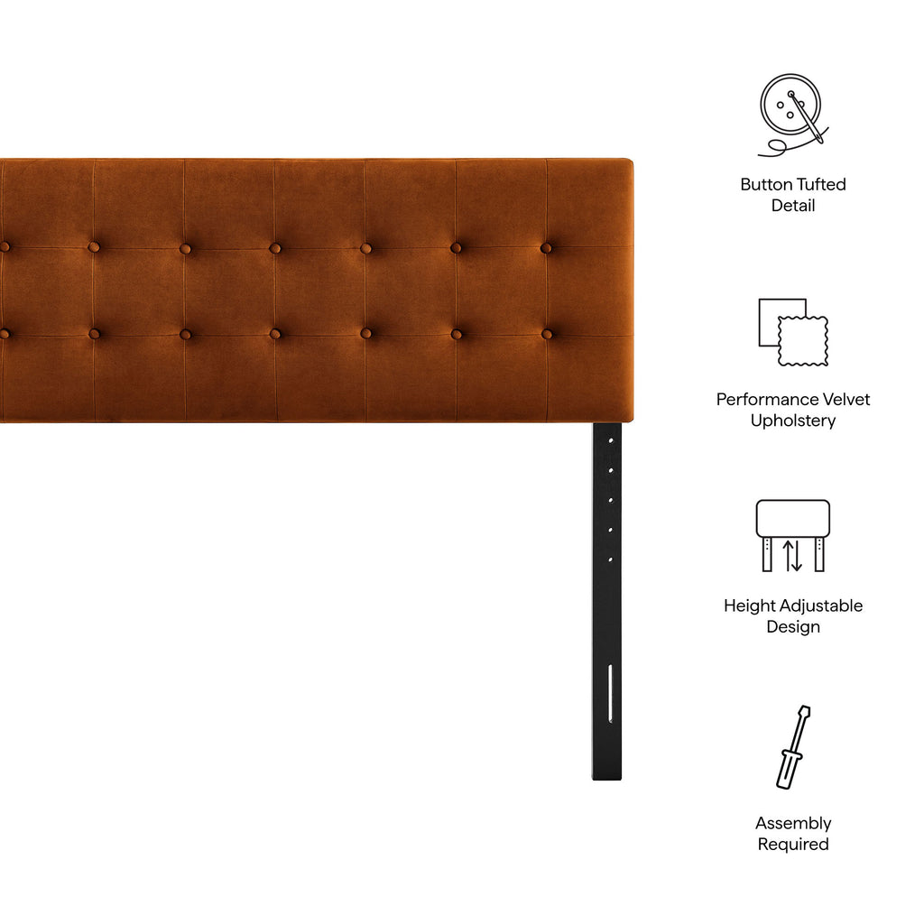Emily Stain-Resistant Performance Velvet Queen Size Headboard by Modway