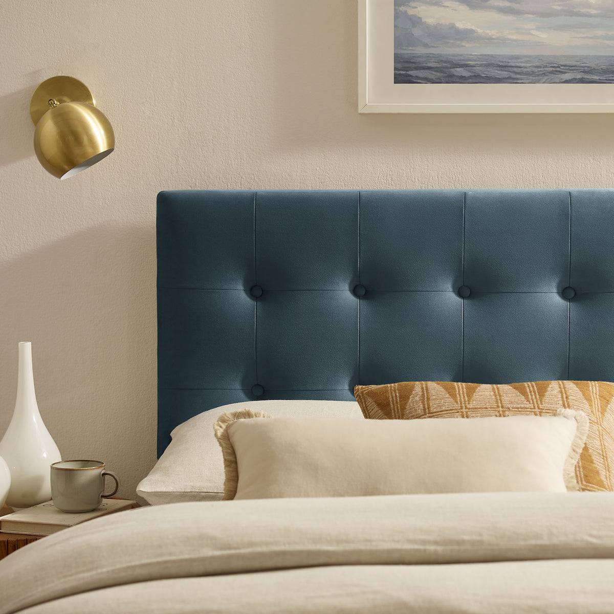 Emily Stain-Resistant Performance Velvet King Size Headboard by Modway