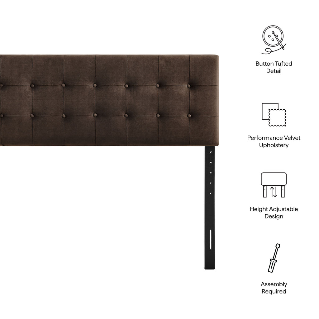 Emily Stain-Resistant Performance Velvet King Size Headboard by Modway