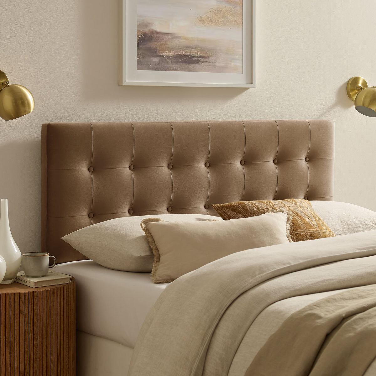 Emily Stain-Resistant Performance Velvet King Size Headboard by Modway