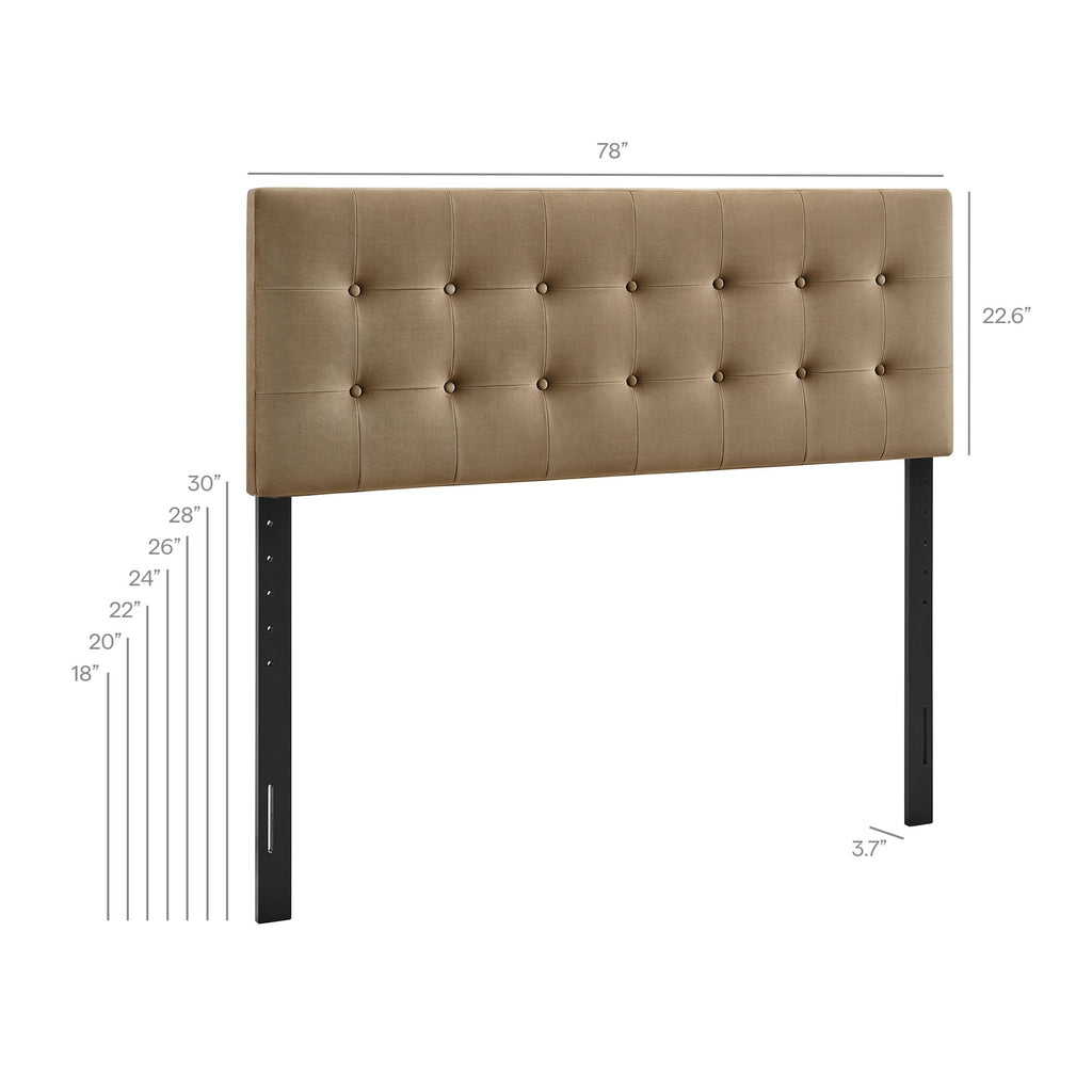 Emily Stain-Resistant Performance Velvet King Size Headboard by Modway