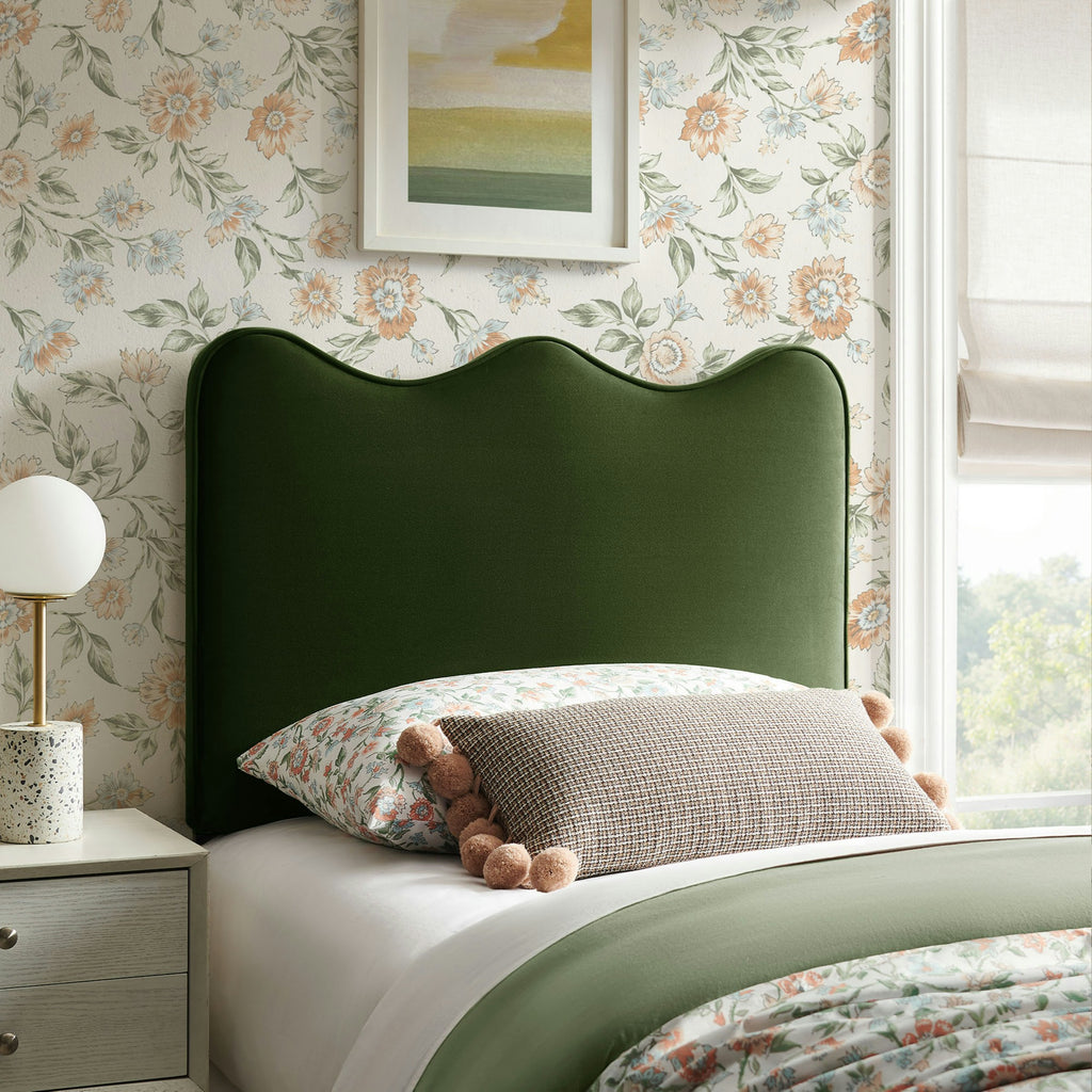Athena Stain-Resistant Performance Velvet Twin Size Headboard by Modway