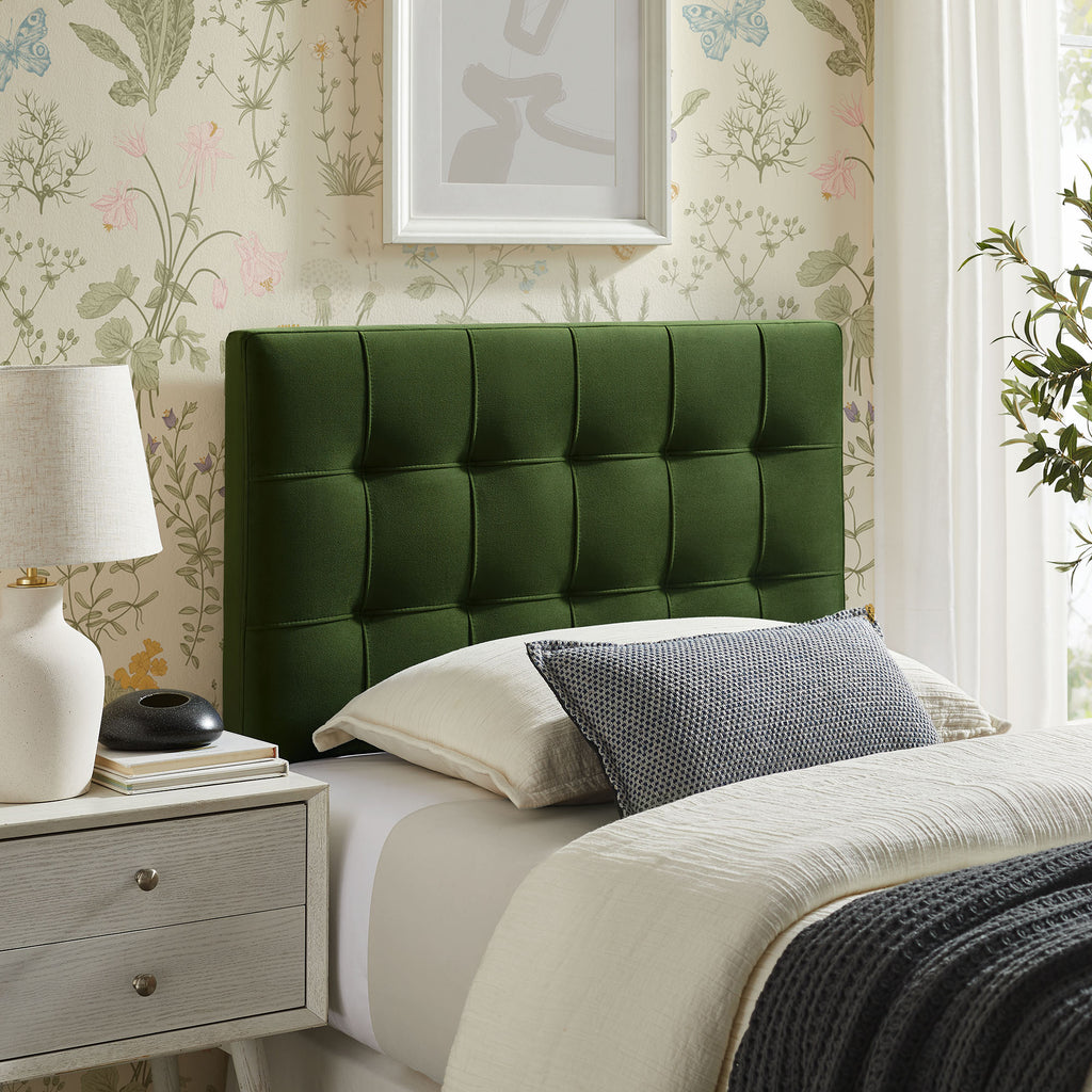 Lily Stain-Resistant Performance Velvet Twin Size Headboard by Modway