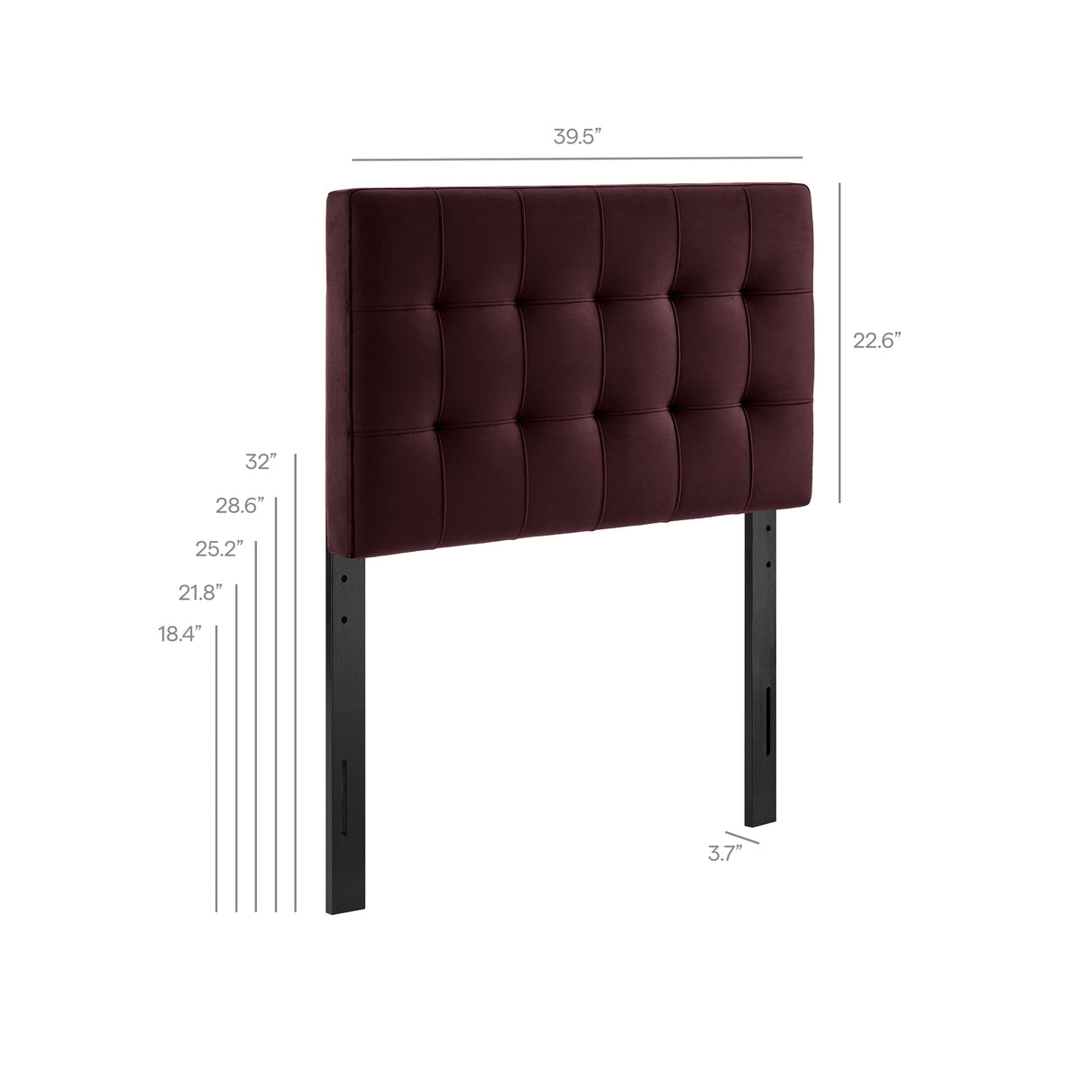 Lily Stain-Resistant Performance Velvet Twin Size Headboard by Modway