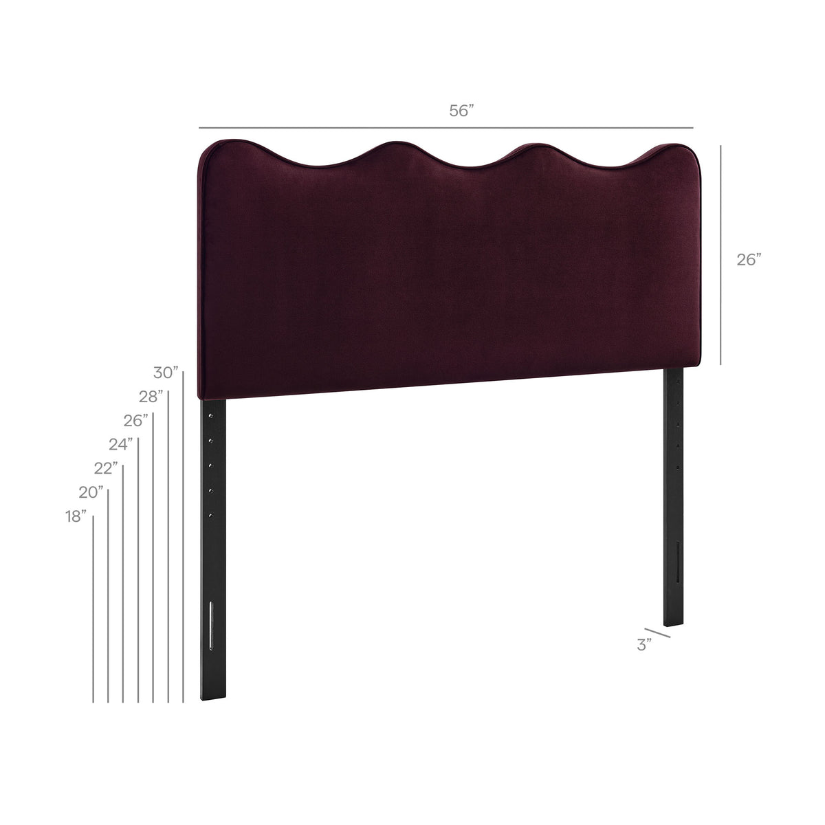 Athena Stain-Resistant Performance Velvet Full Size Headboard by Modway