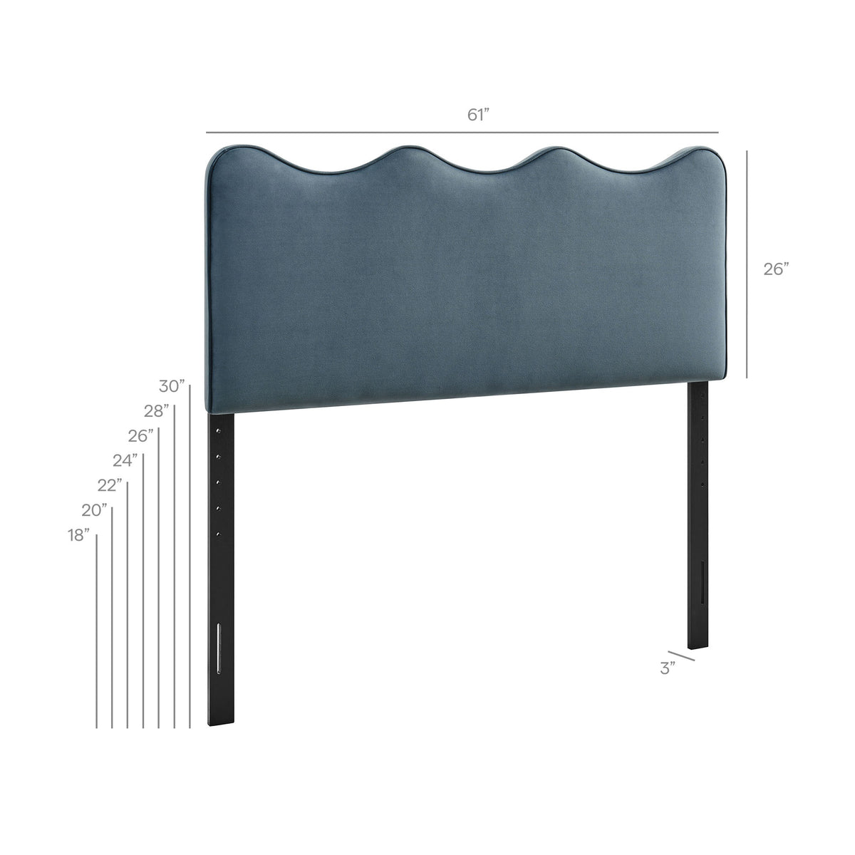 Athena Stain-Resistant Performance Velvet Queen Size Headboard by Modway
