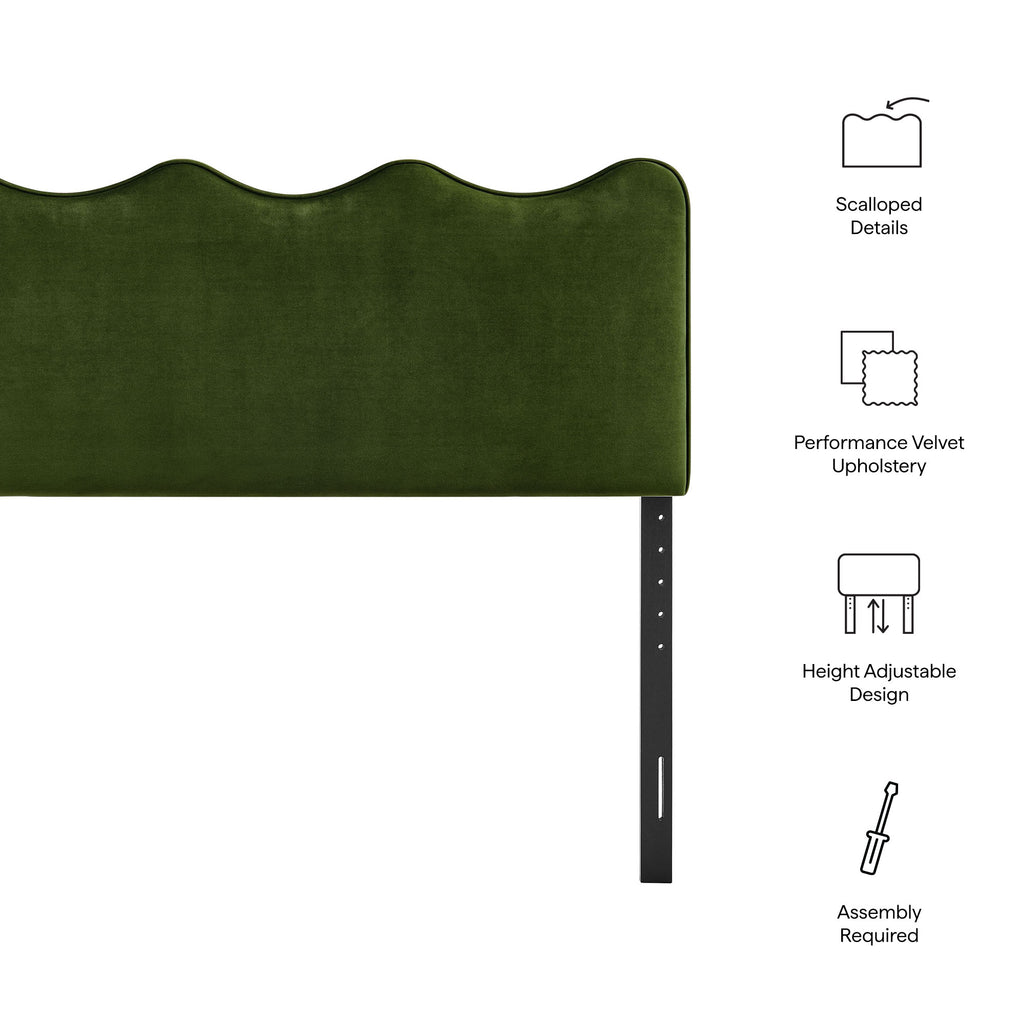 Athena Stain-Resistant Performance Velvet Queen Size Headboard by Modway