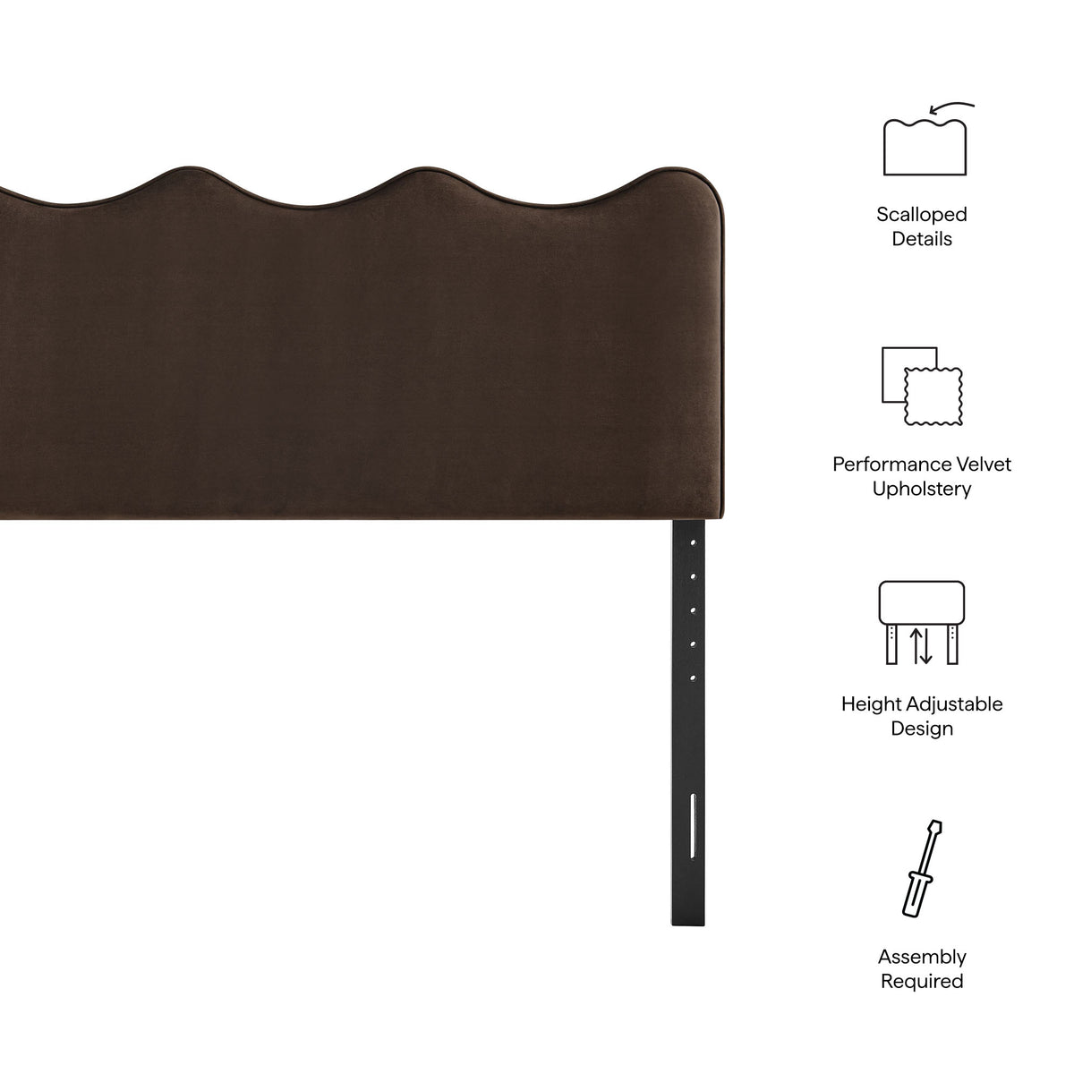 Athena Stain-Resistant Performance Velvet King Size Headboard by Modway